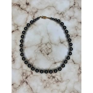 9Vintage Hematite 14k Necklace | Maximalist Hematite Jewelry |Protective Jewelry